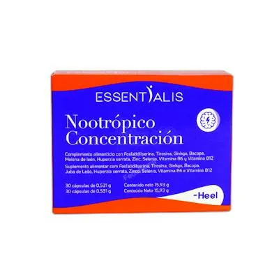 Essentialis nootropico concentracion 30 cápsulas, Heel