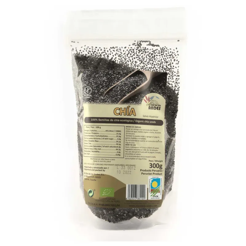 Semi di chia, l'oro delle Ande BIO 300 g, Oro Los Andes