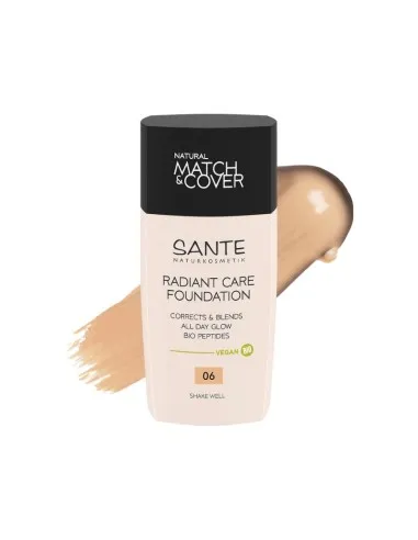 Vloeibare foundation radiant care 06 warm beige sante, Sante Naturkosmetik