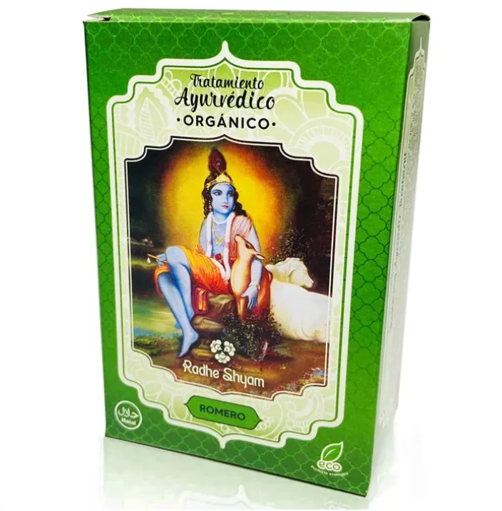 Traitement capillaire ayurvédique romarin BIO 100 g, Radhe Shyam