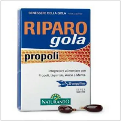 Riparo gola propoli 20 perlas, Naturando