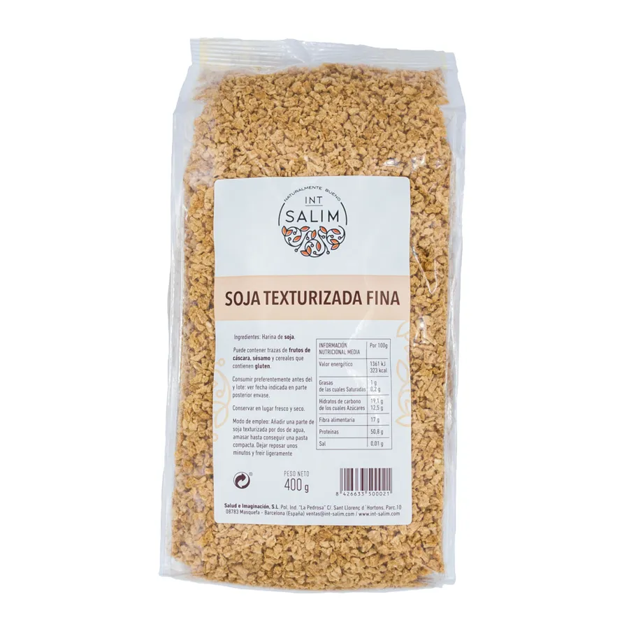 Soja Texturizada Fina 400 g, Intsalim