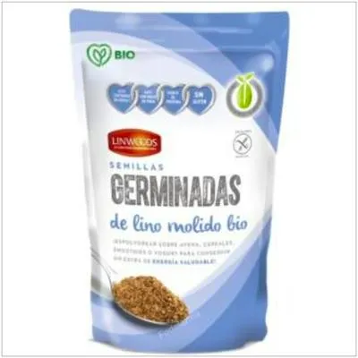 Semillas de lino germinadas molidas sin gluten BIO 200 g, Linwoods