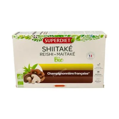 Shitake-maitake-reishi BIO 20 ampollas, Superdiet