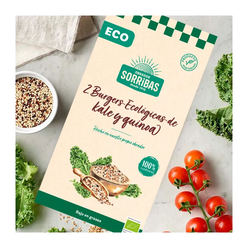 Hamburguesa kale y 3 quinoas sorribas 160 g, Obrador Sorribas