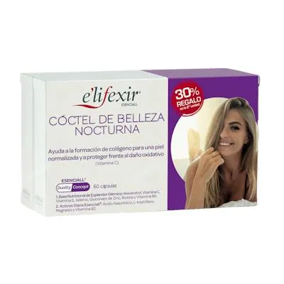 Esenciall coctel belleza nocturna 60 cápsulas, Elifexir