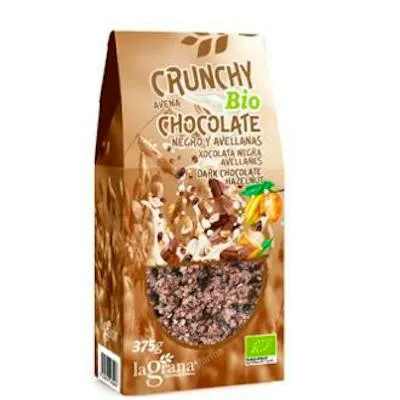 Crunchy avena choco avellana BIO 375 g, La Grana