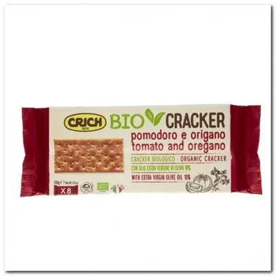 Biocrackers Tomate y Orégano BIO 250 g, Ecosalim