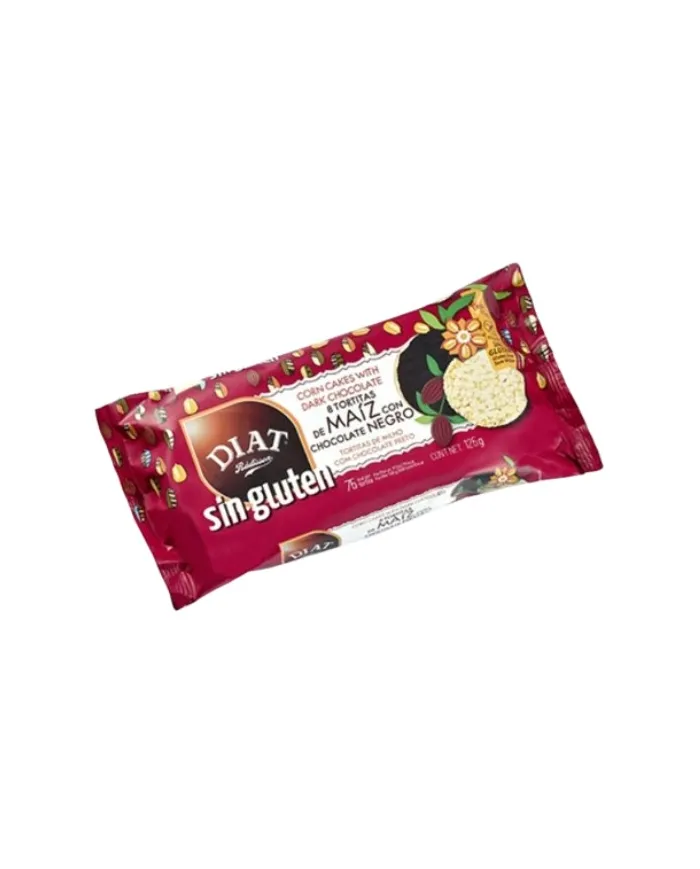 Tortitas maiz chocolate negro diat 125 g, Radisson