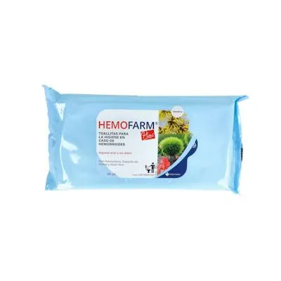 Plus hemorroides 40toallitas, Hemofarm