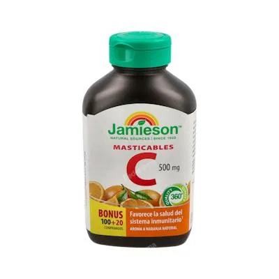 Vitamina C 500 mg Sabor naranja mastic 100 comprimidos, Jamieson