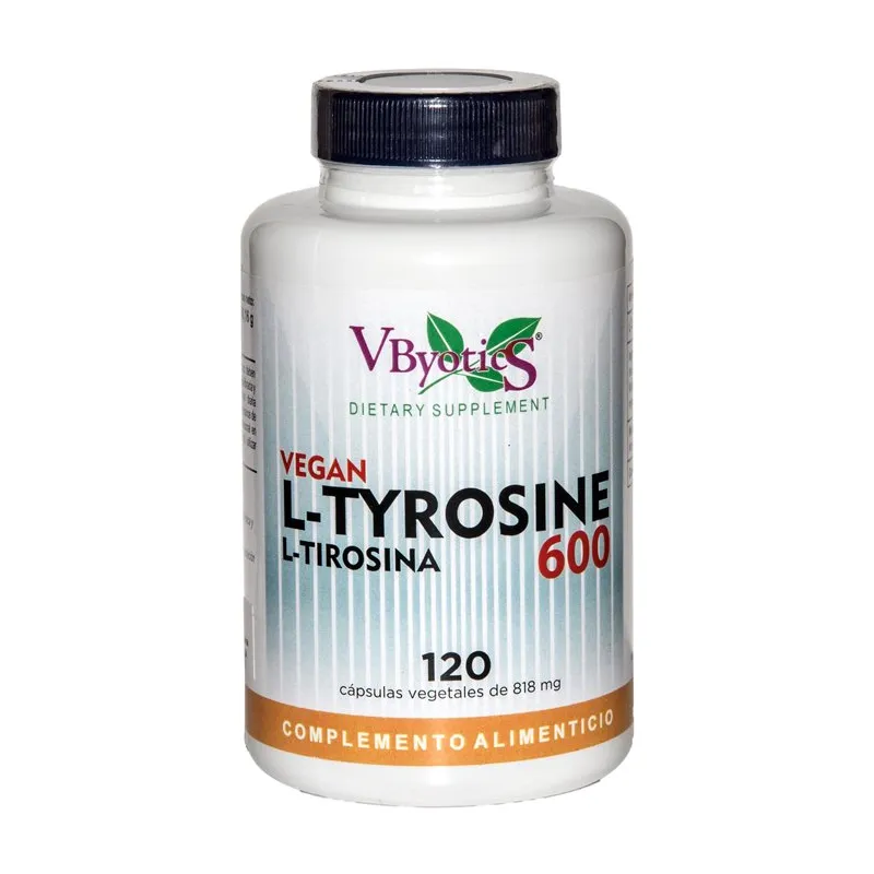 L-tyrosina 600 mg 120 cápsulas, Vbyotics