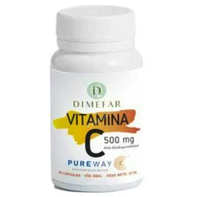 Vitamina C 500 mg PureWay-C 30 cápsulas vegetales, Dimefar