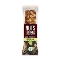 Barrita choco negro jeng-lima 40 g, Nuts&berries