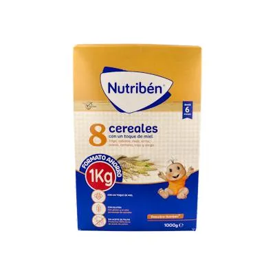 8 cereales miel 1000 g, Nutriben