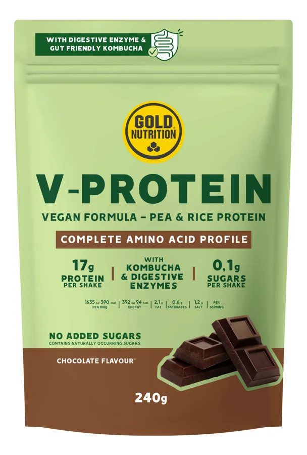V-protein chocolate 240 g, Gold Nutrition