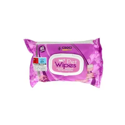 Nayeco salviettine per gatto mauve acc vet BIO 40 pz., Nayeco Vet