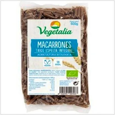 Macarrones de espelta integral BIO 500 g, Vegetalia