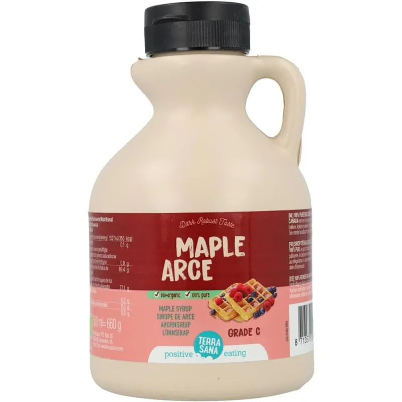 Ahornsiroop klasse C 500 ml, Terrasana
