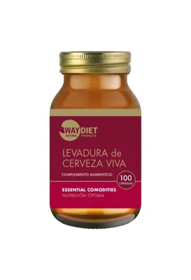 Levadura de cerveza viva 100 cápsulas, Waydiet