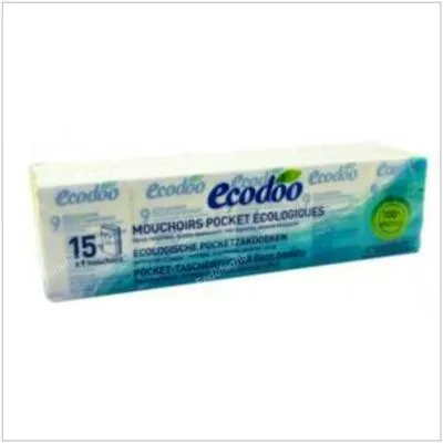 Mouchoirs de poche triple épaisseur 15 uds., Ecodoo