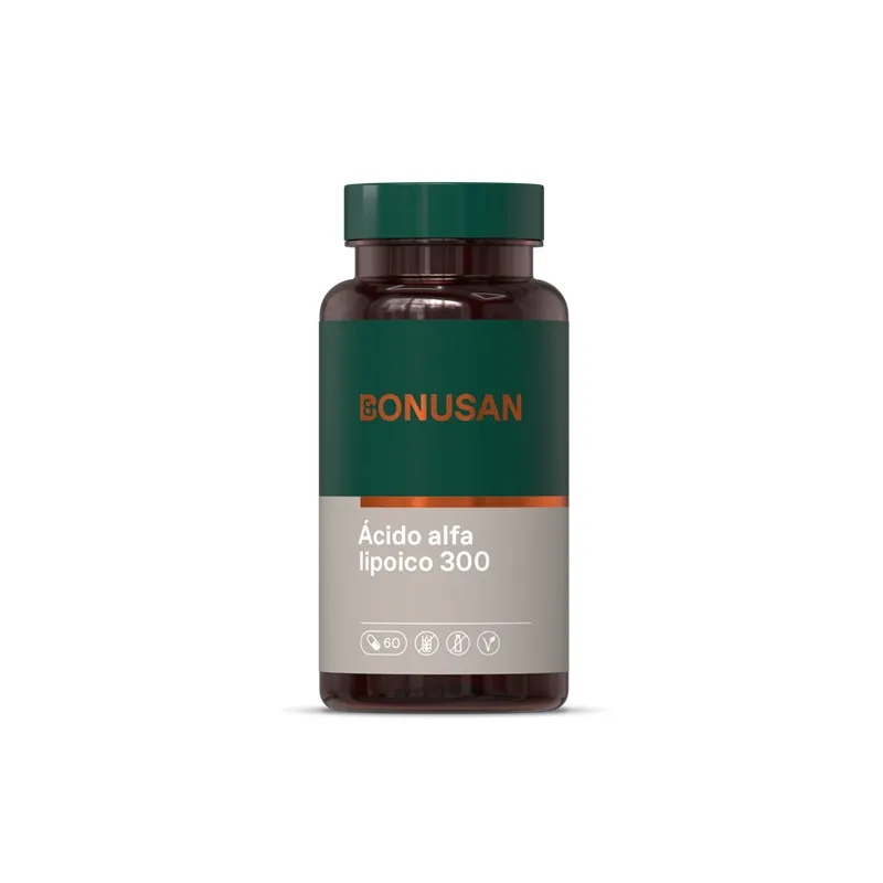 Ácido alfa lipoico 300 mg 60 cápsulas, Bonusan