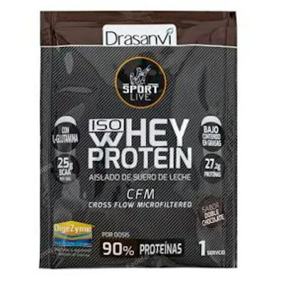 Whey protein aislado doble chocolate sport 30 g, Drasanvi Sport Live