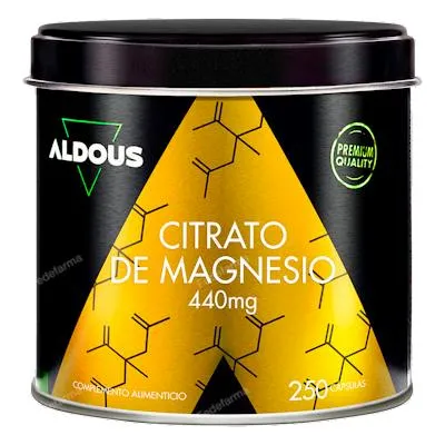 Citrato de magnesio 250 cápsulas, Aldous Bio