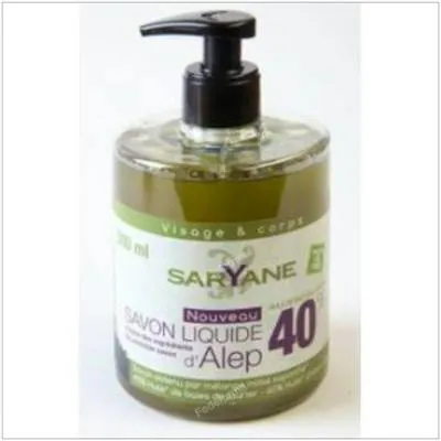 Jabón alepo 40% 500 ml, Saryane