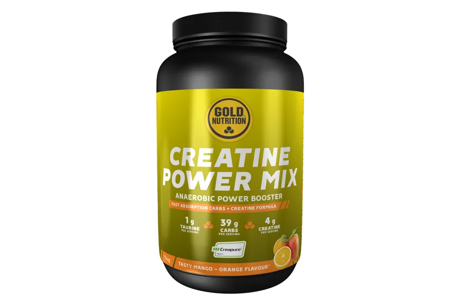 Creatina power mix naranja/mango 1 kg, Gold Nutrition
