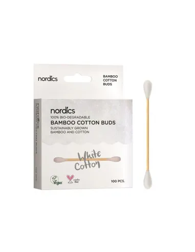 Bastoncillos bambu y algodón BIO 100 uds., Nordics