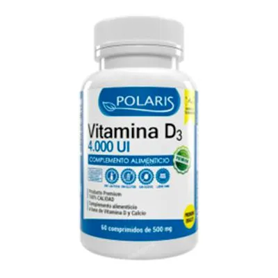 Vitamina D3 4000UI 60 comprimidos, Polaris