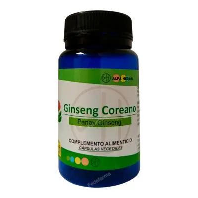 Ginseng coreano (panax ginseng) 60 cápsulas vegetales, Alfa Herbal