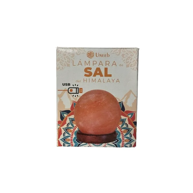 Lampe de sel de l'Himalaya sphère multicolore USB, Oro Los Andes