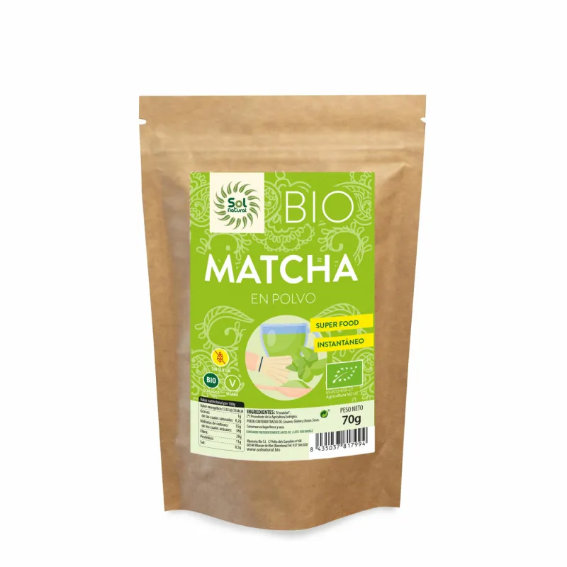 Matcha thee poeder BIO 70 g, Sol Natural