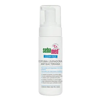 Clear face espuma limpiadora antibacteriana 150 ml, Sebamed