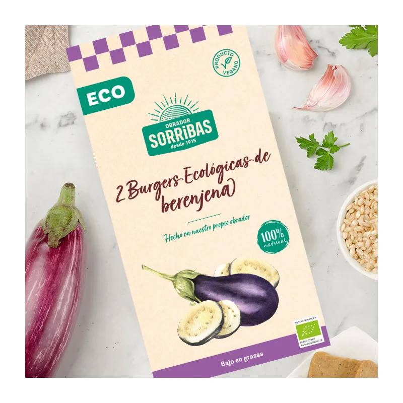 Hamburguesa berenjena sorribas 160 g BIO 2 x 80 g, Obrador Sorribas