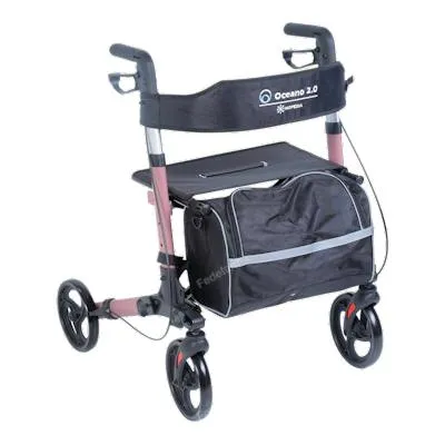 Rollator de aluminio oceano 2.0 rosado, Moretti