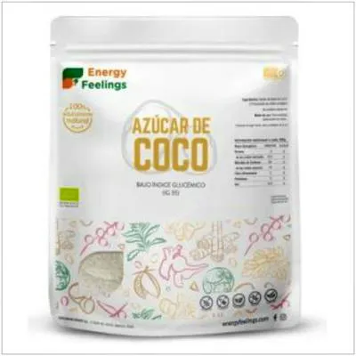 Azúcar de coco sin gluten BIO 1 kg, Energy Feelings