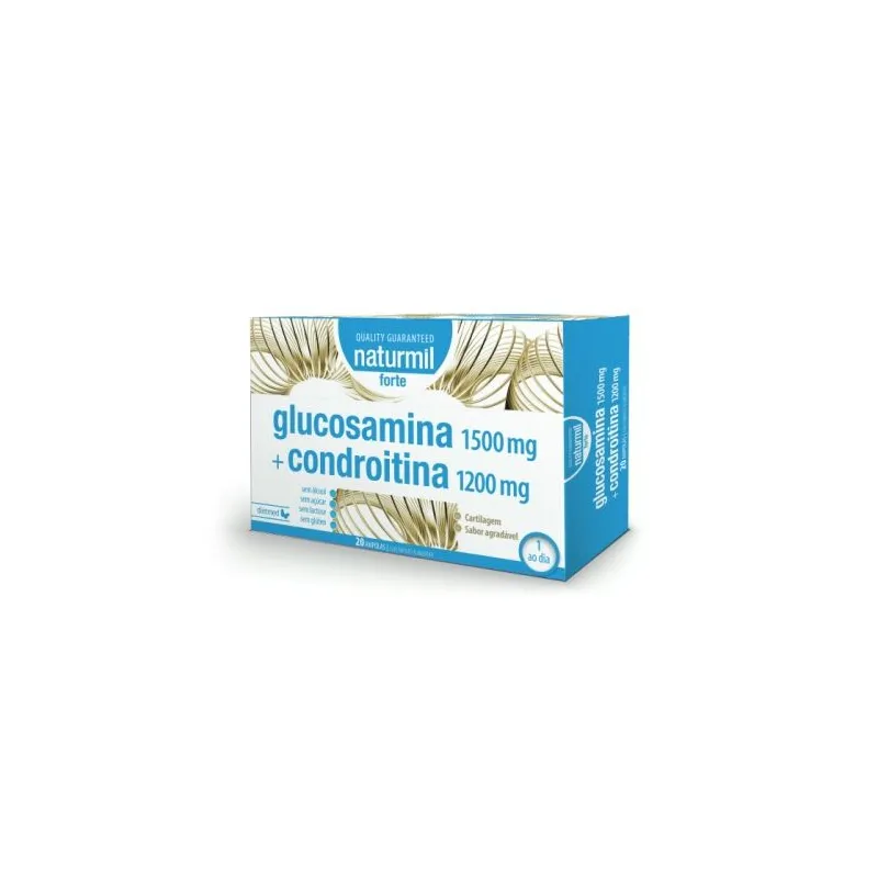 Glucosamina 1500mg+condroitina 1200 mg dietme 20 ampollas, Naturmil