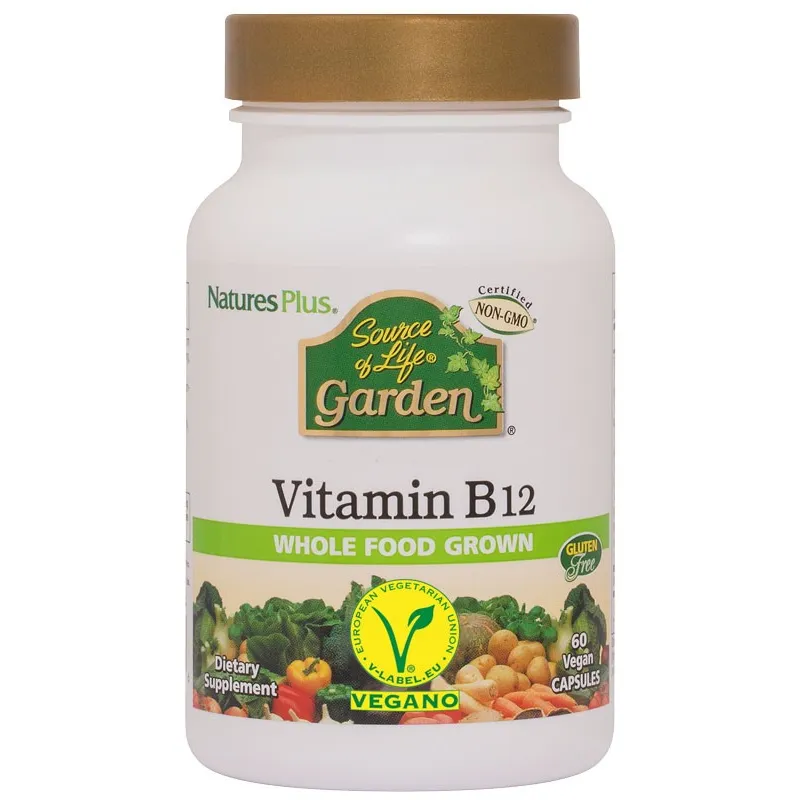 Vitamina b12 source of life n/p 60 cápsulas, Natures Plus