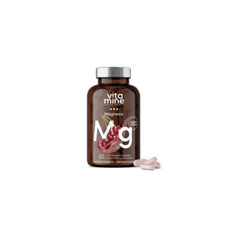 Magnesio 150 mg mastic. sabor cereza 60 comprimidos, Herbora