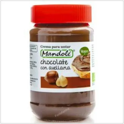 Crema de cacao con avellana BIO 375 g, Mandole