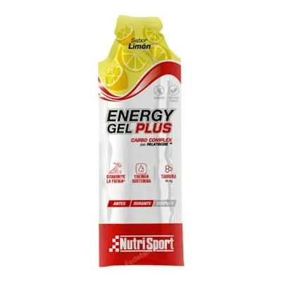 Energy gel plus limón 18 uds., Nutrisport