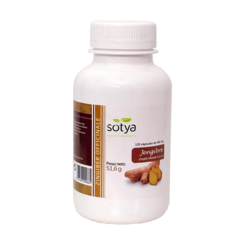 Jengibre 430 mg 120 cápsulas, Sotya