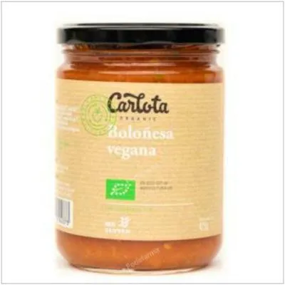 Boloñesa salsa sin gluten BIO 425 g, Carlota Organic