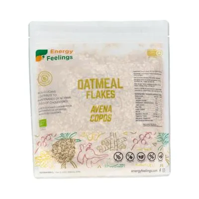 Copos de avena sin gluten BIO 500 g, Energy Feelings