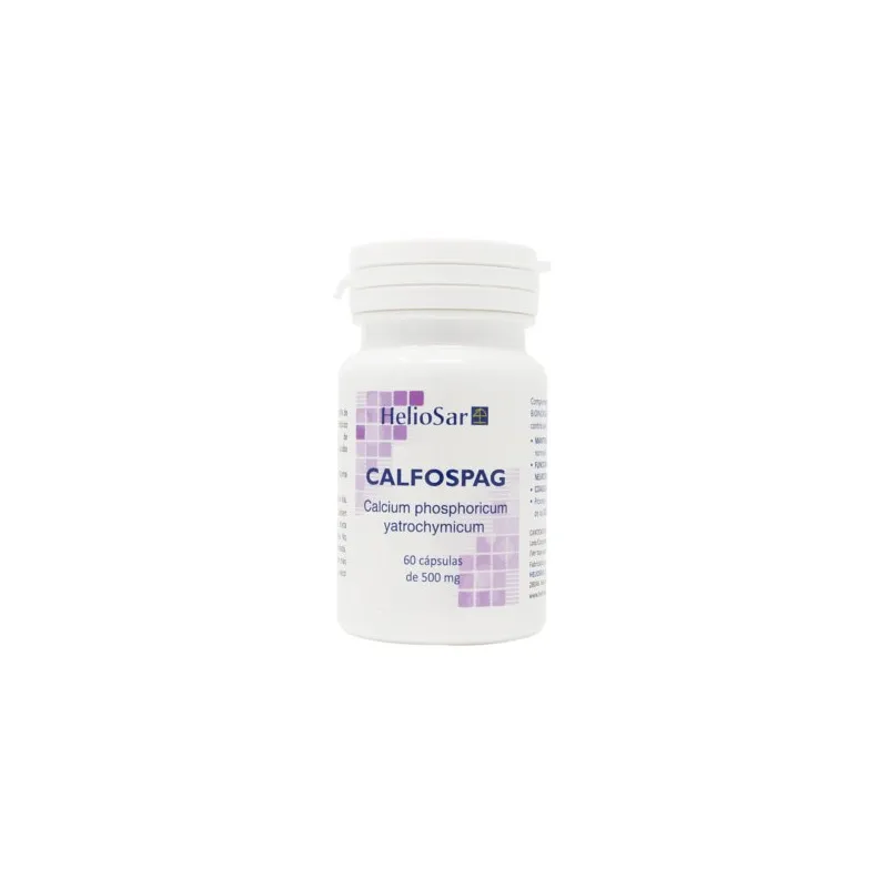 Calfospag calcium phosphoricum 500 mg heliosa 60 cápsulas, Heliosar