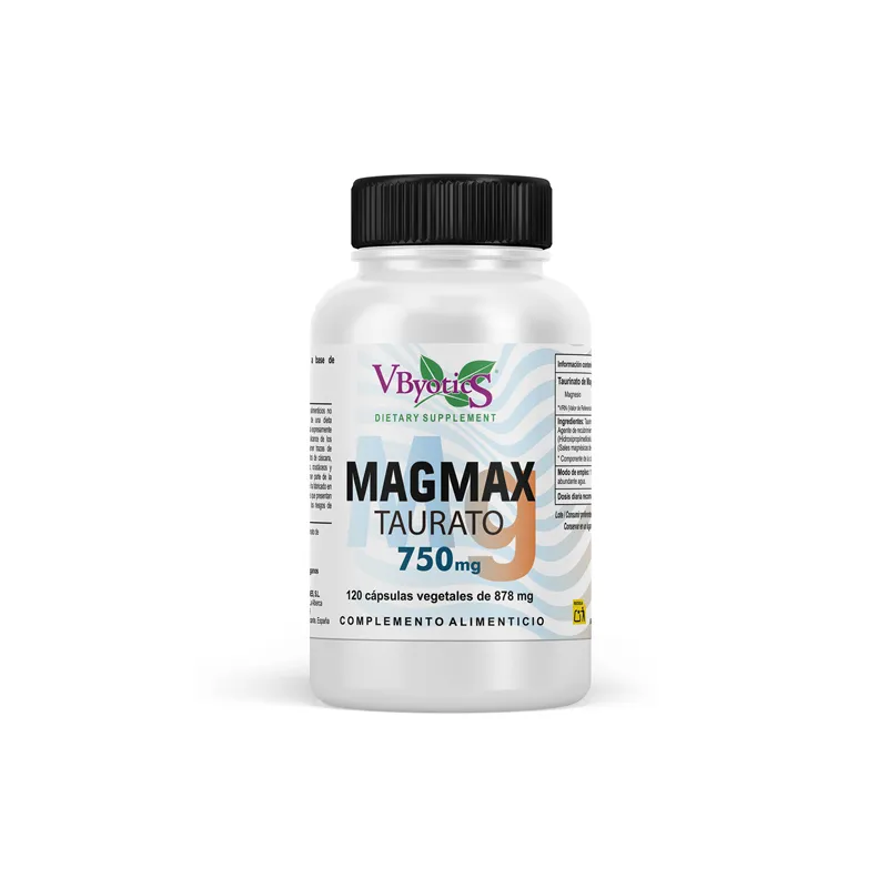 Magmax taurato 750 mg 120 cápsulas, Vbyotics