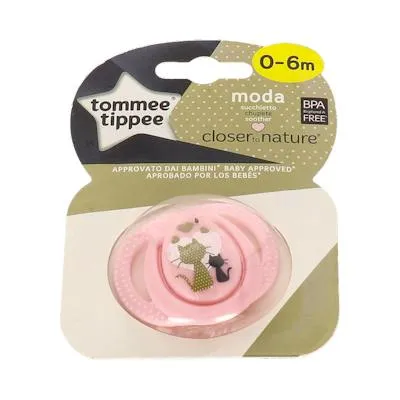Chupete moda sili redon 0-6 M 1 un nina, Tommee Tippee